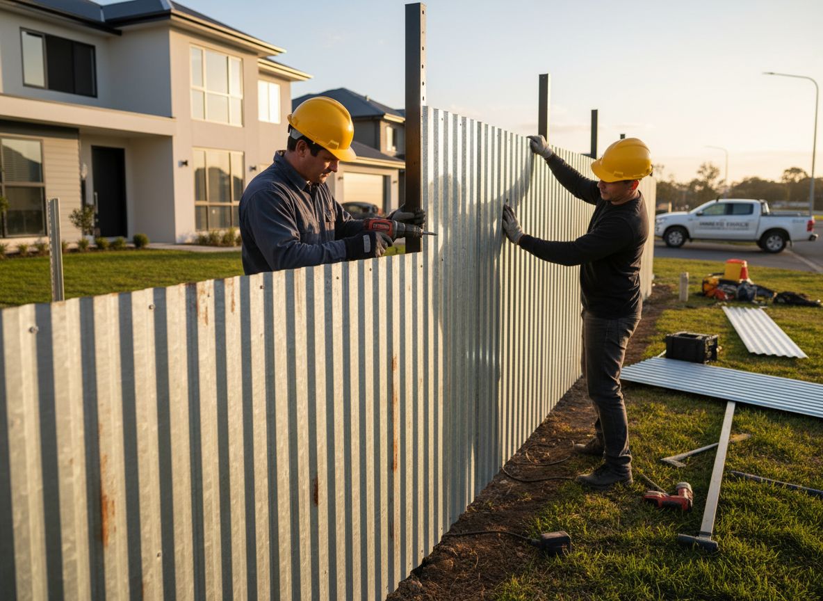 Corrugated Metal Fence