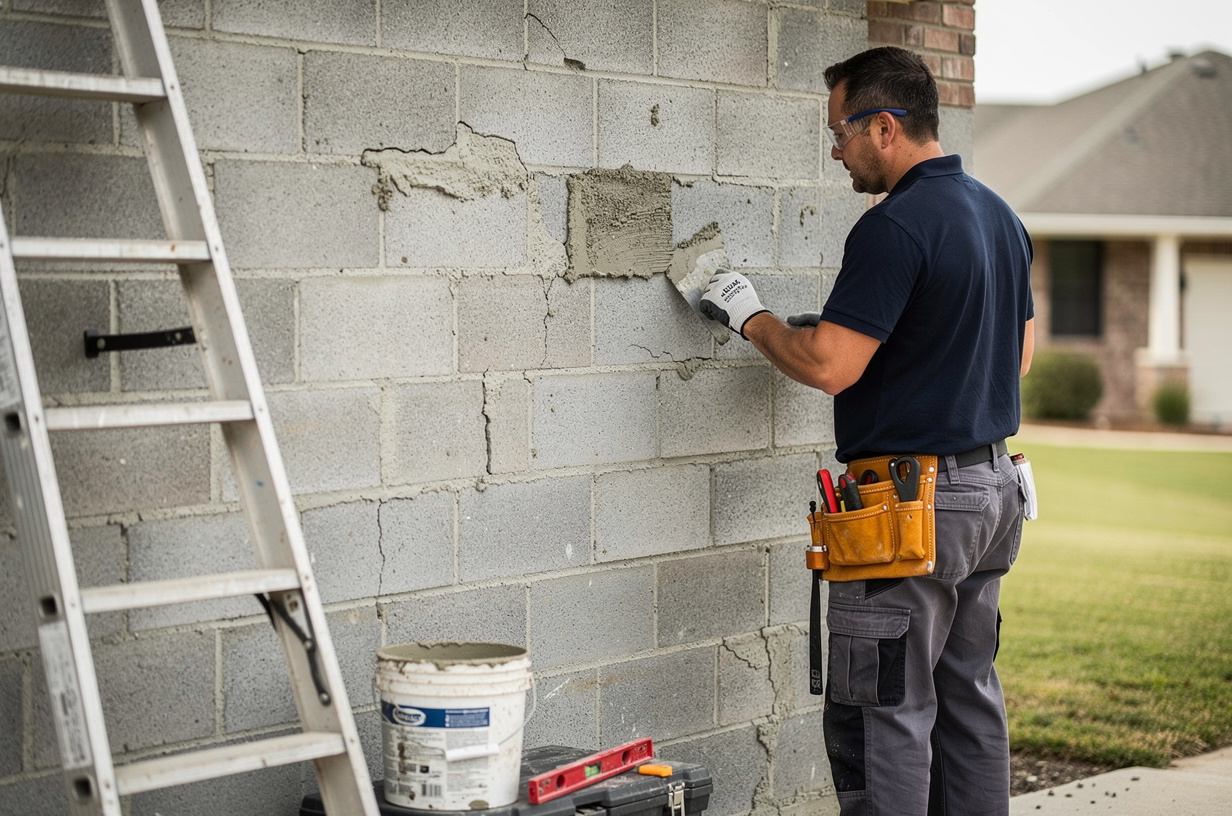 Concrete Block Wall