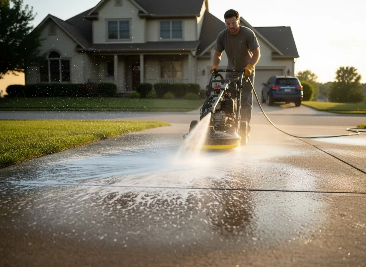 Pressure Washing Driveway